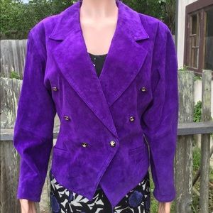 AMAZING Vintage Dino’z Purple Suede Jacket